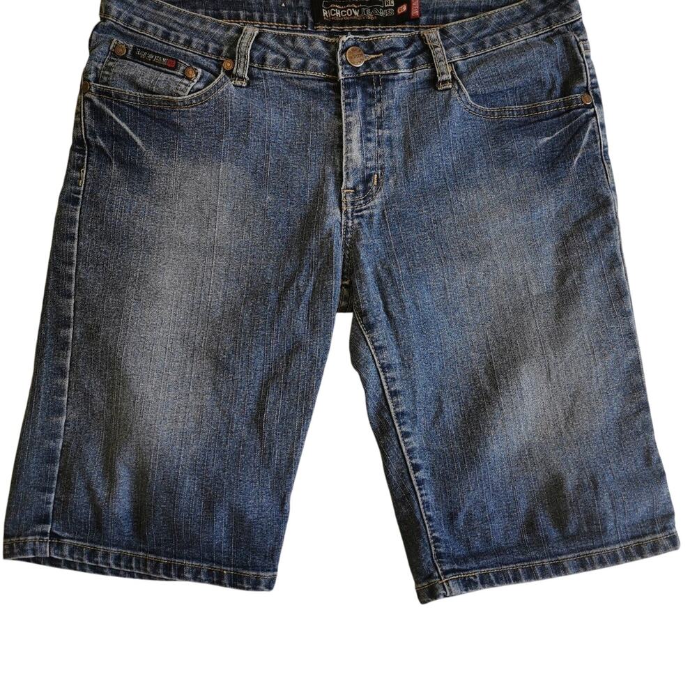 Richcow Jeans Women Denim Shorts size 9, Dark Blue